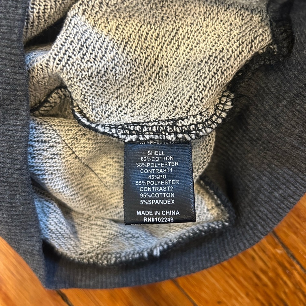 Under Skies Gray Quilted Patchwork Sweatshirt - image 5